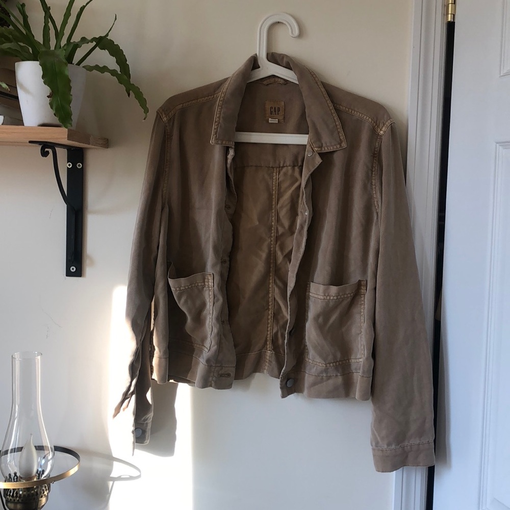 Utility jacket camel